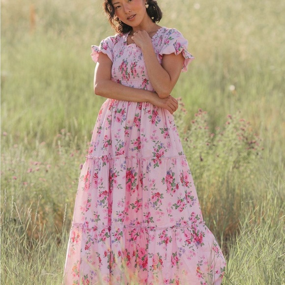 JessaKae Pink Floral Maxi Dress - Picture 2 of 3